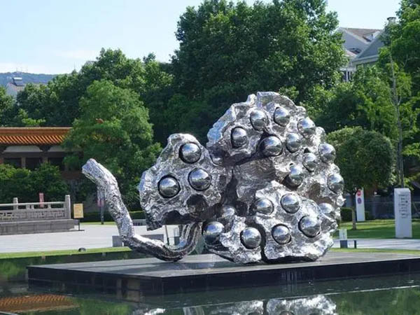 公園不銹鋼雕塑蓮蓬